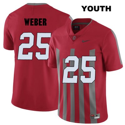 Youth NCAA Ohio State Buckeyes Mike Weber #25 College Stitched Elite Authentic Nike Red Football Jersey TW20Y03CV